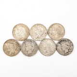 Collection of (7) 1922 Peace Silver Dollar $1