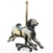 Carved Wood Dog Carousel Figure