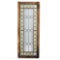 Stained Glass Window with Circles/Wood Frame