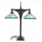 Cast Iron Gothic Style, Double Shade Table Lamp