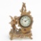 Antique Cupid w/Dove Gilded Brass Figural Clock