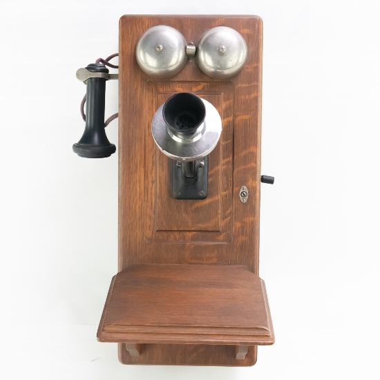 Oak Western Electric Wall Telephone
