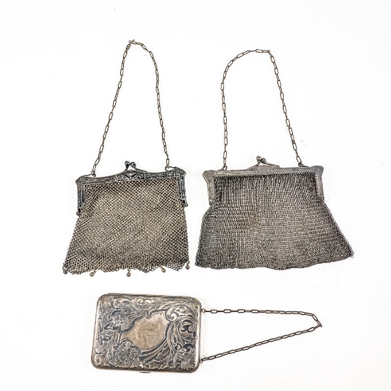 German Silver Art Nouveau Purses