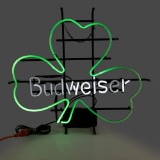 Contemporary Budweiser Clover Leaf Neon Sign