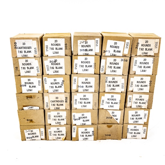 600 rds of L31A1 7.62/308 Blank Ammunition