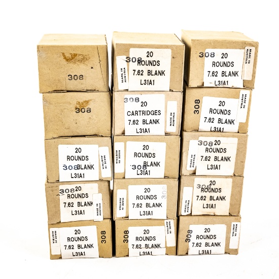 300 rds of L31A1 7.62/308 Blank Ammunition