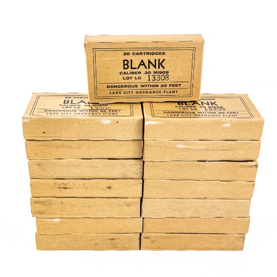 300rds Lake City M1909 BLANK Ammo