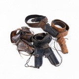 4 Leather Western Gun Belt/Holster sets
