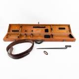Wooden Rifle Case, Gun Belt And Bayonet