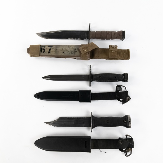 Modern USMC OKC 3S, USN SEALS MK3, Army M7 Bayonet