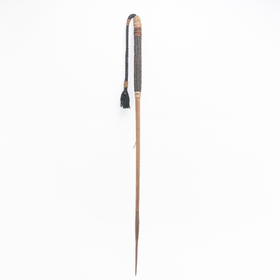 Indigenous Wooden Cane w/Braided Grip