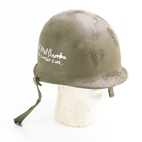 CPL Mel Brooks Autographed M1 Helmet