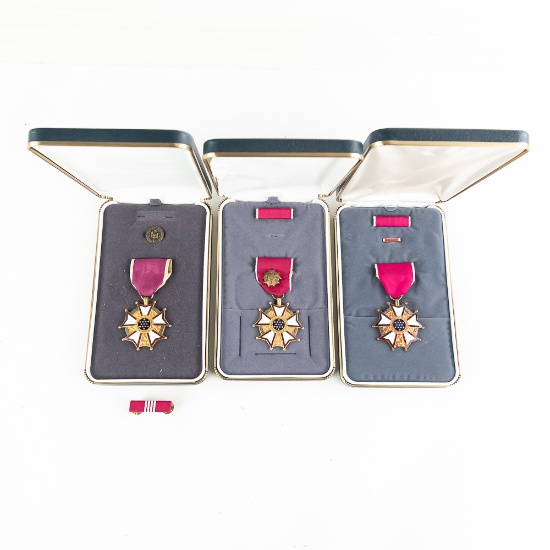 3 Vintage Legion of Merit Legionnaire medals