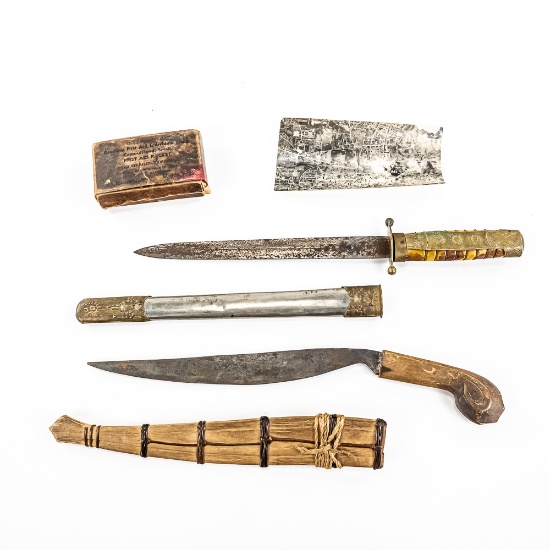 WWII Chinese Army Dagger-Filipino Moro Knife Lot