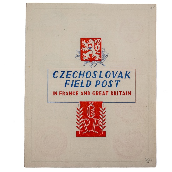 WWII Czech Troop Postal Guide Issued in 1940.