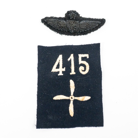 WWI US Air Service Bullion Pilot Wings-Pilot Patch
