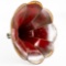 Red Metal Phonograph Horn w/ Screw End