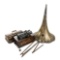 Edison Home Cyl Phono w/Horn,Support & More