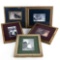 5 Framed B&W Photos of Children With Phonographs