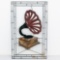 Contemporary Leaded Glass Phonograph Window