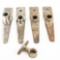 Lot of 5: Edison Cylinder Phono Horn Support Parts