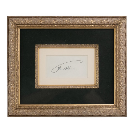 Framed Thomas Edison Signature Autograph