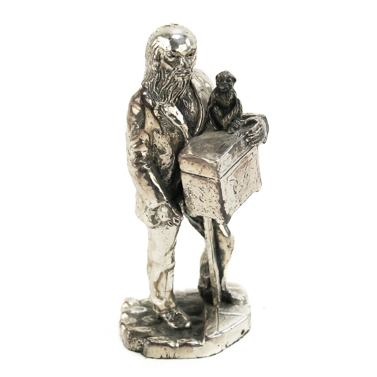 Small Organ Grinder Statue