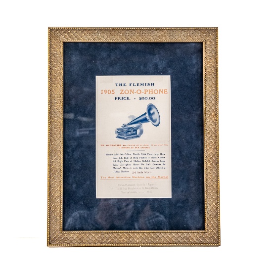 Original 1905 Zonophone Advertising "The Flemish"