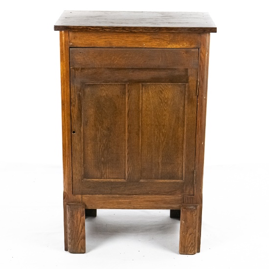 Oak Cylinder Record Cabinet