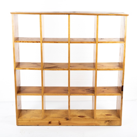 Pine Cubbyhole Storage Display Shelf