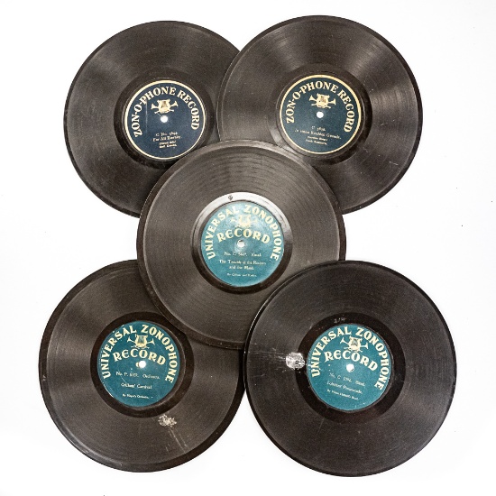 Collection of (5) Assorted 9" Zonophone Records