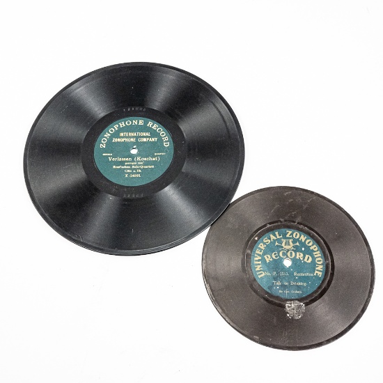 (1) 10" and (1) 6 3/4" Zonophone Records