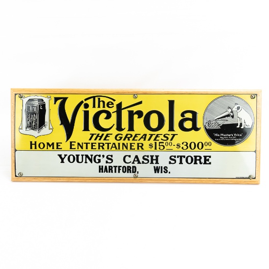 Embossed Tin Litho Victor Dealer Advertisement