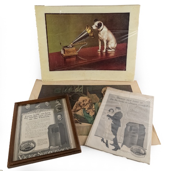 (4) Various Phonograph Posters