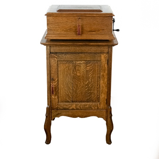 Regina 15-1/2" Style 13 Disc Music Box/Cabinet