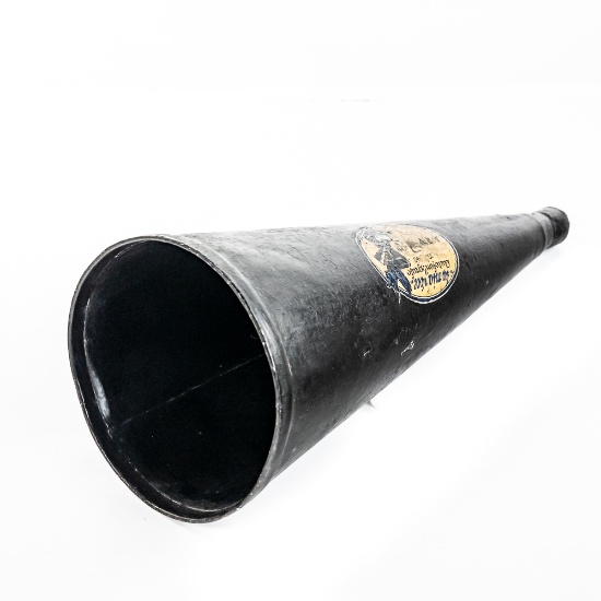 Unusual Italian Fiber Horn For Portable Disc Phono