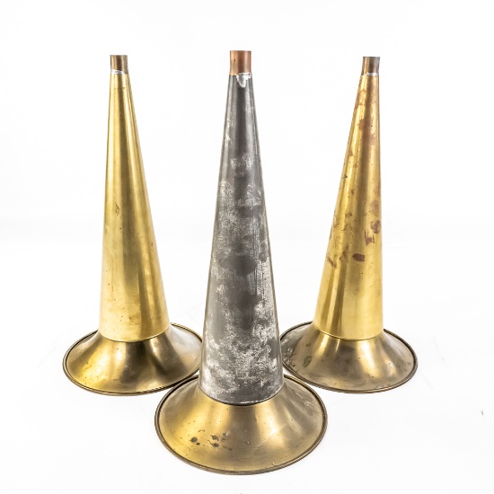 (3) 14" Edison Repro Cyl Phonograph Horns