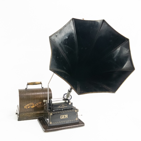 Edison Black Gem Model A Cyl Phono With Horn