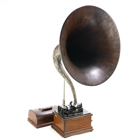 Edison Fireside Cylinder Phonograph w/Wood Horn