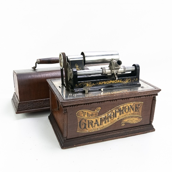Columbia Type AT Cylinder Phonograph W/Horn