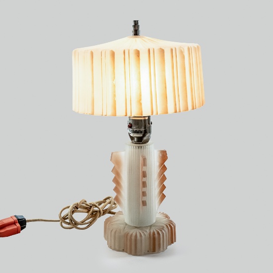 Vintage Pressed Glass Accent Lamp
