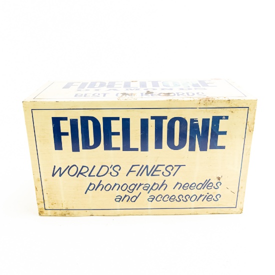 Fidelitone Phonograph Needle Tin Display Box