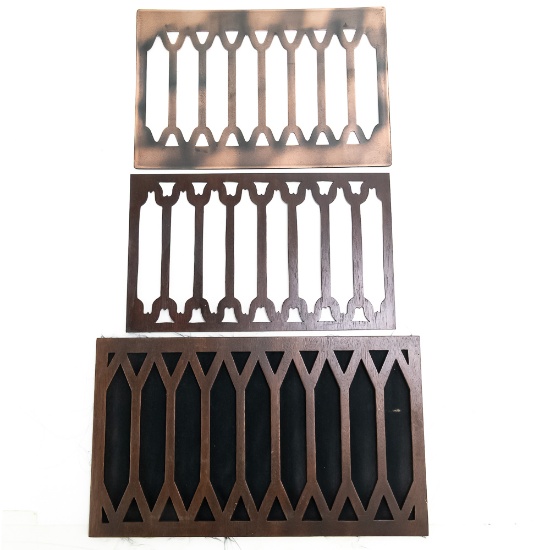 (3) Edison Amberola Cyl Phono Grills
