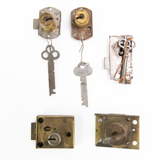 5 Vintage Cabinet Locks