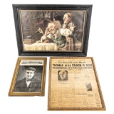 Edison Death Headline + 2 Edison Advertisements