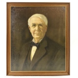 Thomas A. Edison Faux Oil Painting