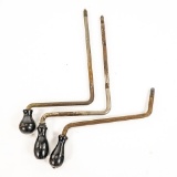Lot of 3: Columbia Grafonola Phonograph Cranks