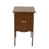 Oak Disc Record Base Cabinet