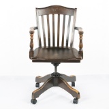 Wood Swivel Desk Chair