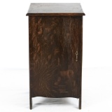 Oak Cylinder Record Cabinet